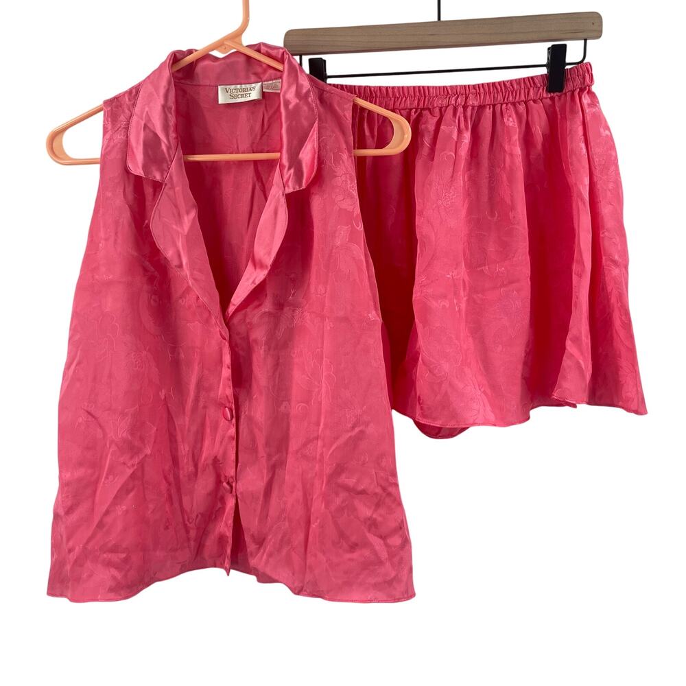 VICTORIA'S SECRET Vintage Large Gold Label Lingerie Set Pajamas Satin Intimates
